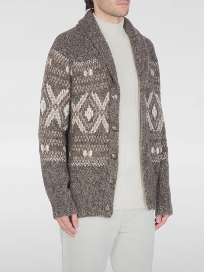 Brunello Cucinelli Fairisle-pattern Cardigan In Brown