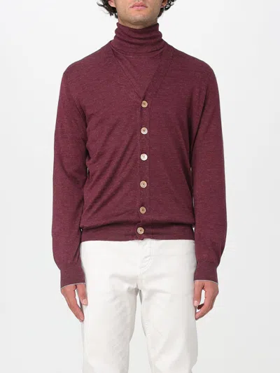 Brunello Cucinelli Cardigan  Men Color Pink In Brown