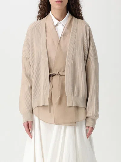 BRUNELLO CUCINELLI CARDIGAN BRUNELLO CUCINELLI WOMAN COLOR BEIGE,G55359022