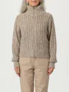 Brunello Cucinelli Cardigan  Woman Color Beige In Neutral
