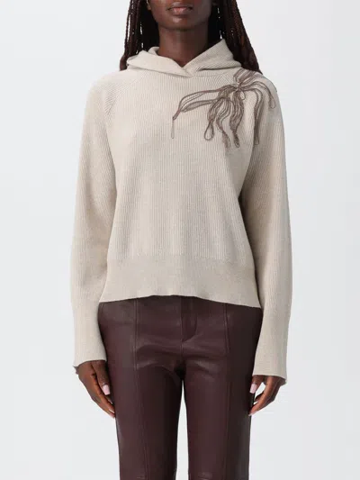 Brunello Cucinelli Cardigan  Woman Color Beige In Neutral