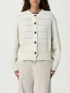 Brunello Cucinelli Cardigan  Woman Color Beige In Gold