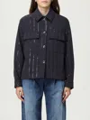 Brunello Cucinelli Knitwear With Chest Pockets And Collared Neck In Blue