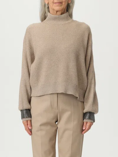 BRUNELLO CUCINELLI CARDIGAN BRUNELLO CUCINELLI WOMAN COLOR BROWN,H21628032