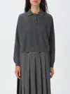 Brunello Cucinelli Poloshirt Aus Geripptem Strick In Grau