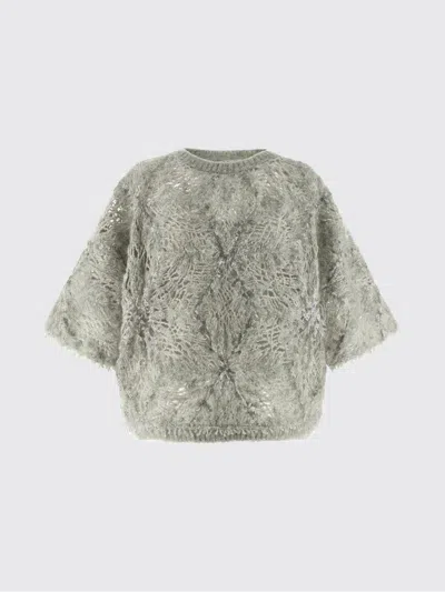 BRUNELLO CUCINELLI SWEATER BRUNELLO CUCINELLI WOMAN COLOR GREY,H63149020