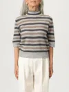 Brunello Cucinelli Lurex Wool Cropped Sweater Sweaters And Cardigans Multicolor In Multi