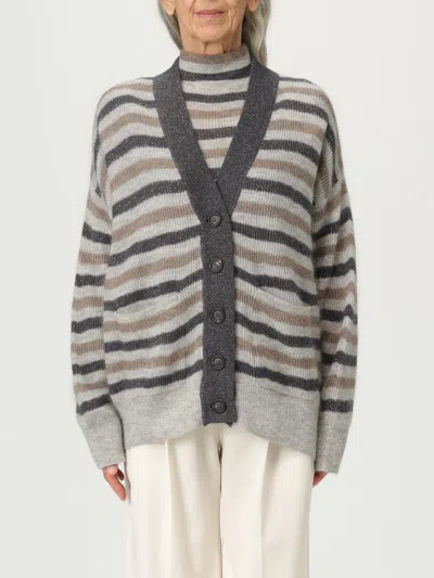 BRUNELLO CUCINELLI CARDIGAN BRUNELLO CUCINELLI WOMAN COLOR MULTICOLOR,H18666005