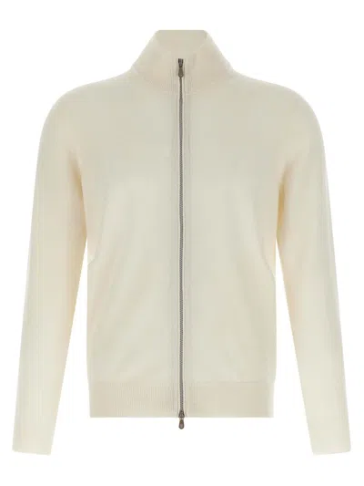 Brunello Cucinelli Cardigan Cashmere Sweaters And Cardigans White In Neutral
