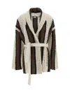 Brunello Cucinelli Striped Cardigan In Cby19