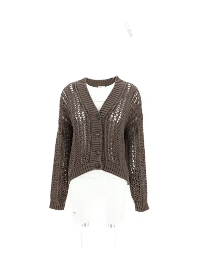 Brunello Cucinelli Cardigan In Cioccolato