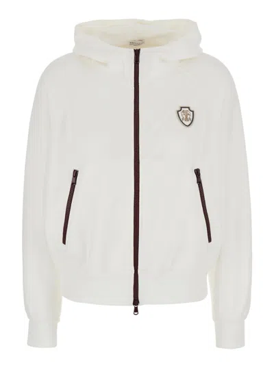 BRUNELLO CUCINELLI CARDIGAN C/ZIP E CAPP.M/L