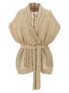 Brunello Cucinelli Cardigan Dazzling Sweaters And Cardigans Beige In Beige