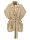 Brunello Cucinelli Cardigan Dazzling Sweaters And Cardigans Beige In Beige