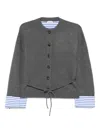Brunello Cucinelli Button-fastening Tie-waist Cardigan In Gray