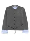 Brunello Cucinelli Button-fastening Tie-waist Cardigan In Gray