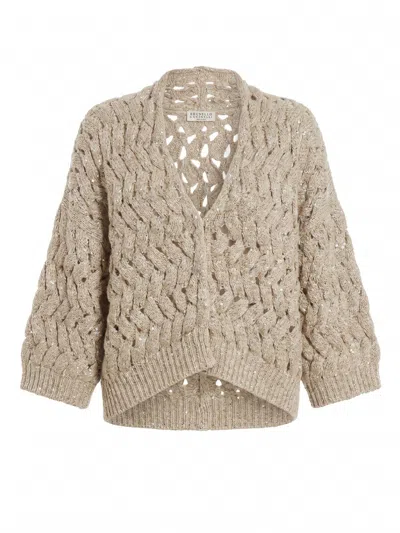 Brunello Cucinelli Cardigan In Gray