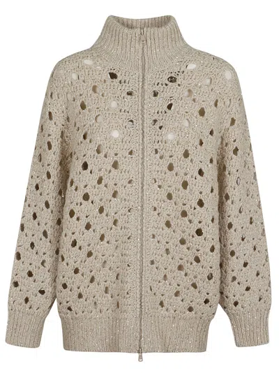 Brunello Cucinelli Sequinned Cardigan In Panama