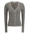 Brunello Cucinelli Striped Cardigan In Multicolor