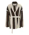 Brunello Cucinelli Striped Cardigan In Multicolor