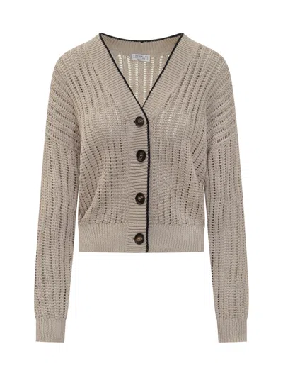 Brunello Cucinelli Cardigan In Beige