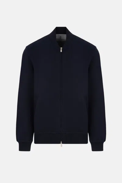 Brunello Cucinelli Cardigan Sweatshirt In Blue