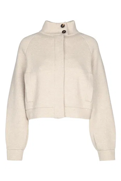 Brunello Cucinelli Cardigan Sweatshirt In Neutral