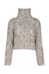 Brunello Cucinelli Dazzling Cable-knit Cardigan In Neutral
