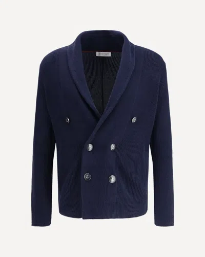 BRUNELLO CUCINELLI CARDIGAN WITH A SHAWL COLLAR