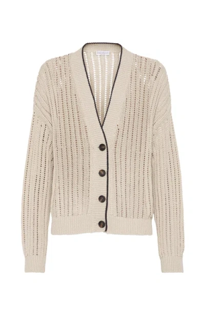 BRUNELLO CUCINELLI BRUNELLO CUCINELLI CARDIGAN WITH MONILI