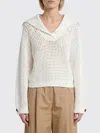 Brunello Cucinelli Women Sparkling Net Cotton Hooded Cardigan In White