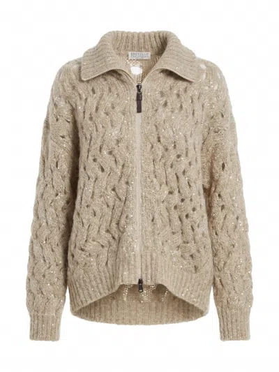 Brunello Cucinelli Cardigan In Yellow
