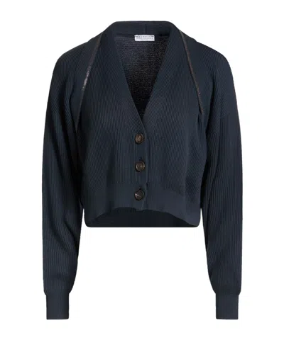 Brunello Cucinelli Cardigans In Blue