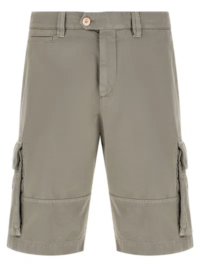 Brunello Cucinelli Cargo Bermuda Shorts Bermuda And Short Gray In Brown