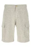 Brunello Cucinelli Grey Solid Shorts In Gray