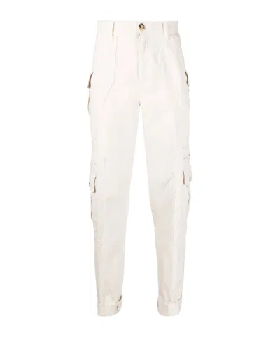 Brunello Cucinelli Cargo Casual Pants In White