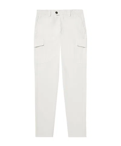 Brunello Cucinelli Straight-leg Cotton-gabardine Cargo Trousers In White
