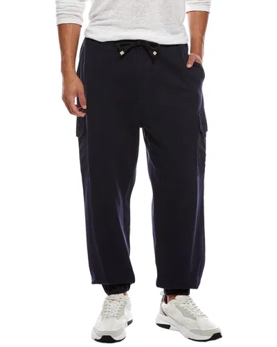 Brunello Cucinelli Straight-leg Cotton-blend Track Pants In Blue