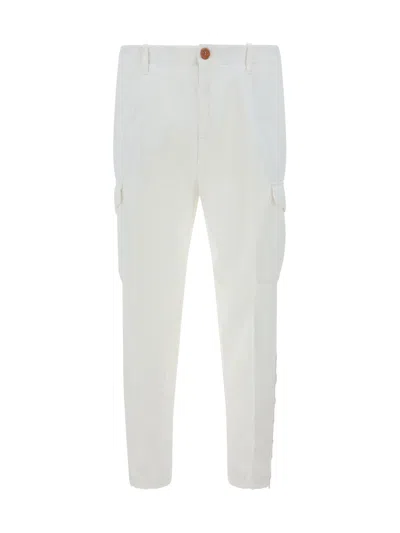 Brunello Cucinelli Cargo Trousers In White