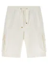 Brunello Cucinelli Cargo Pocket Bermuda Shorts Bermuda And Short White In Neutral