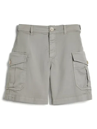 Brunello Cucinelli Kids' Cargo-pockets Bermuda Shorts In Green