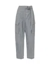 Brunello Cucinelli Trousers With Belt In Gray