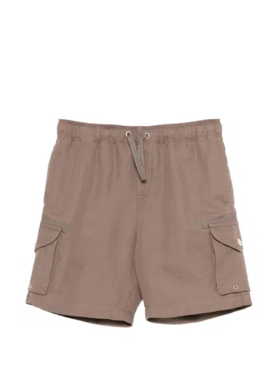 Brunello Cucinelli Kids' Cargo Shorts In Brown