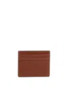 Brunello Cucinelli Leather Card Holder In Rosado Oscuro