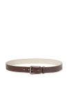 Brunello Cucinelli Carved Leather Belt In Brown