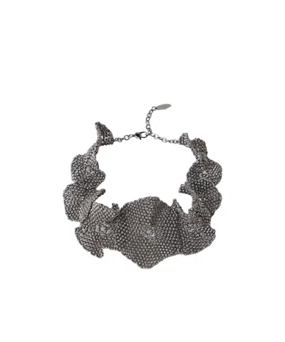 Brunello Cucinelli Carved Necklace In Black