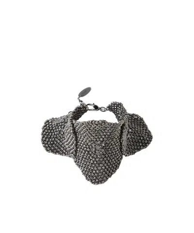 Brunello Cucinelli Carving Bracelet In Black