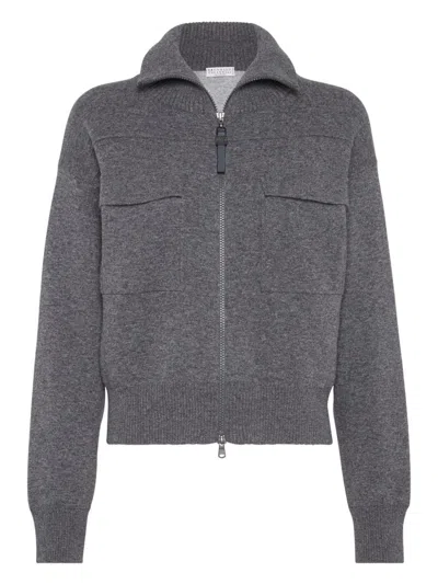 Brunello Cucinelli Cashermere Zipped Cardigan
