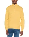 Brunello Cucinelli Cashmere 1/4-zip Mock Neck Sweater In Yellow