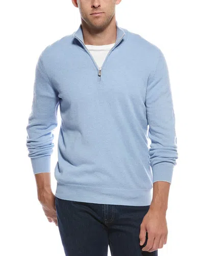 Brunello Cucinelli Classy High Collar Cashmere Sweater In Blue